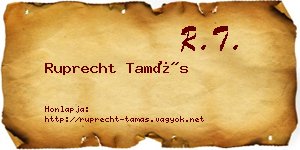 Ruprecht Tamás névjegykártya